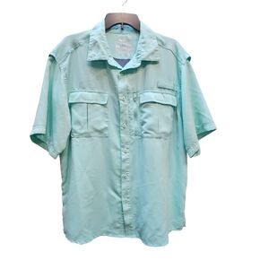 Silver Bait Aqua Button-Up Lightweight Fishing Shirt Size XL